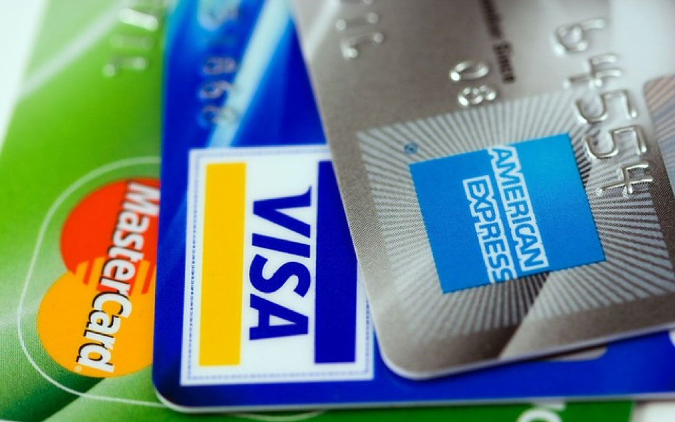 Three credit cards from Visa, Mastercard, and AMEX Three credit cards from Visa, Mastercard, and AMEX