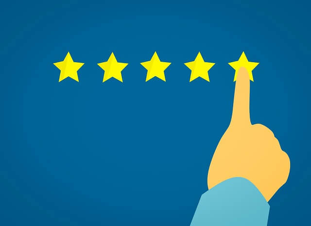 An illustration of a five-star review. An illustration of a five-star review.