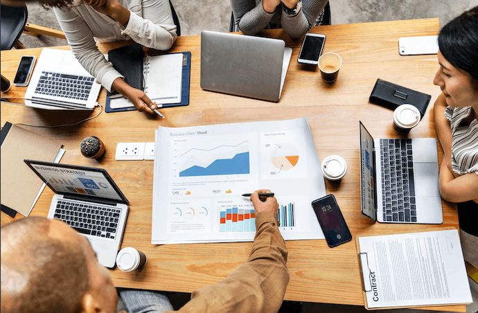 A business meeting to discuss payment security. A business meeting to discuss payment security.