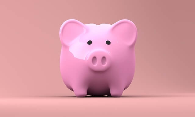 Pink piggy bank. Pink piggy bank.