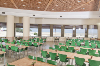 Dead Sea - Massada : Dining room at the Dead Sea - Massada hostel in Israel