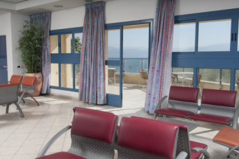 Ein Gedi : Lounge in the Ein Gedi hostel in Israel