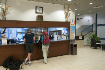 Eilat : Reception of the Eilat Hostel in Israel