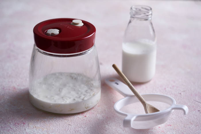 Kefir made with goat's milk