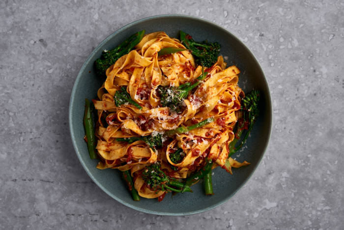 River Cafe's tomato and anchovy sauce with pasta