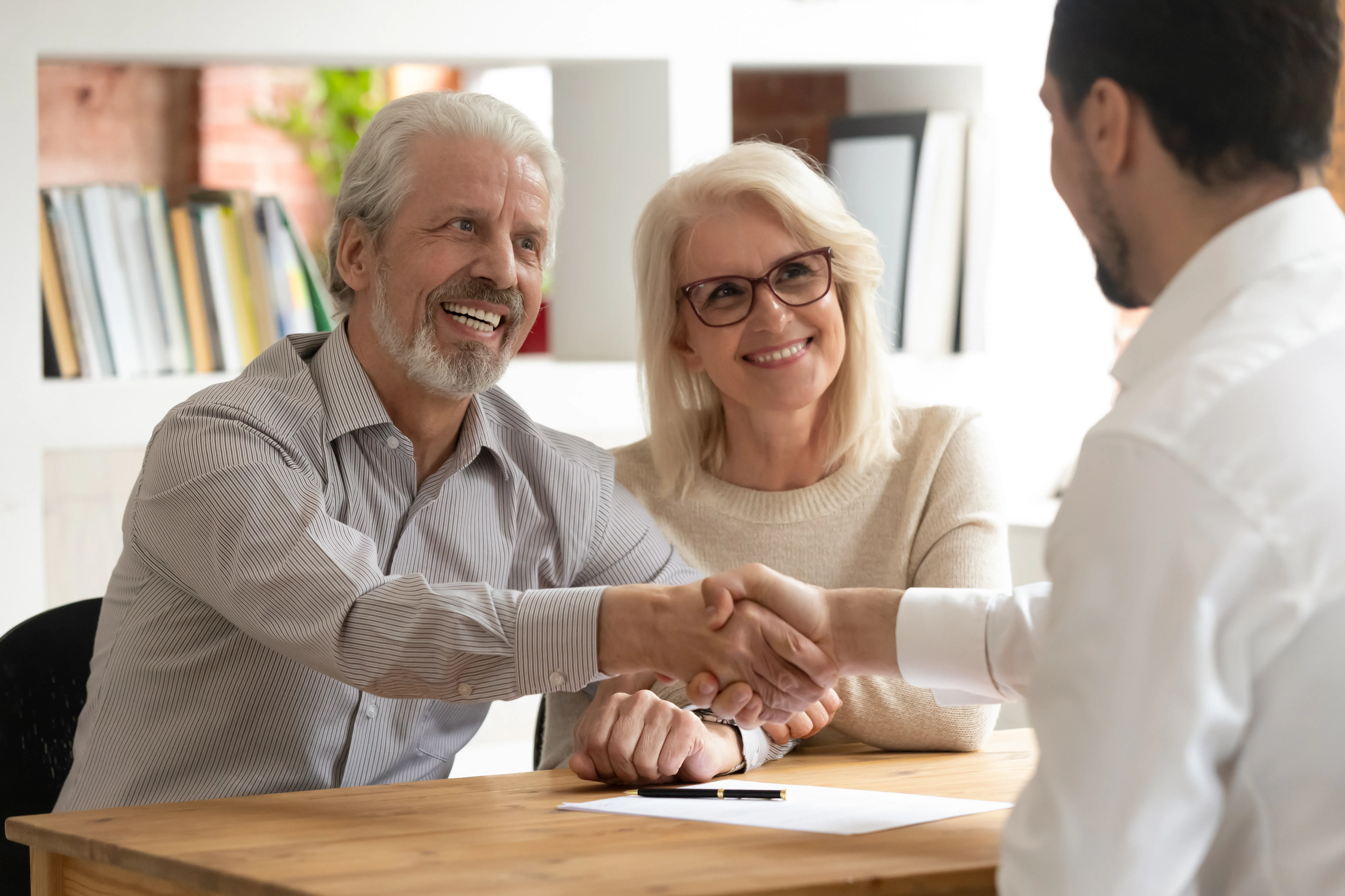 couple choosing a realtor when ready to sell their home