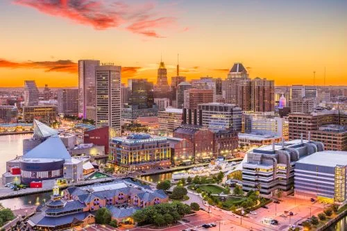 Baltimore waterfront skyline