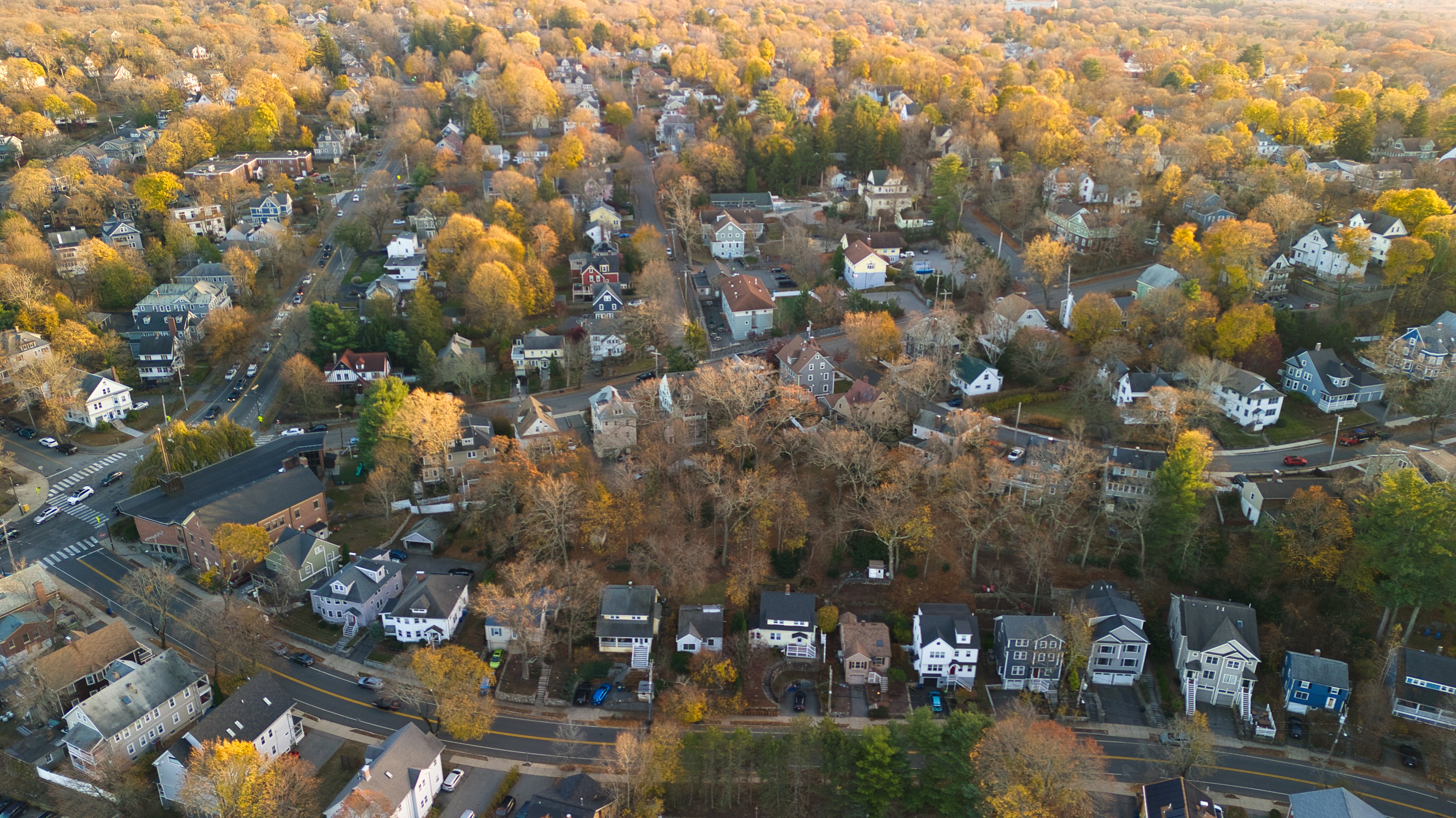 Evening view of historic architecture and urban revitalization in downtown Petersburg, Virginia