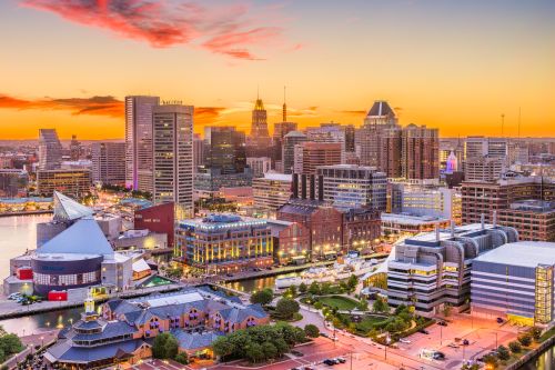 Baltimore waterfront skyline