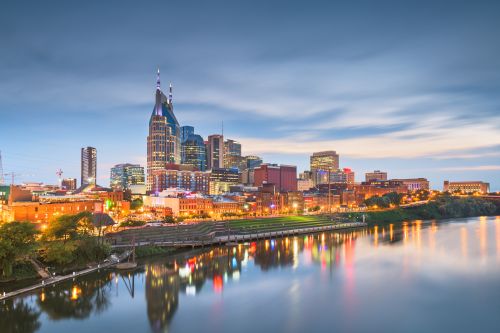 Nashville skyline and Tennessee real estate market with demand across surrounding suburban communities