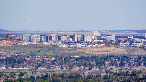 San Jose skyline and Silicon Valley real estate market with demand across nearby suburban communities