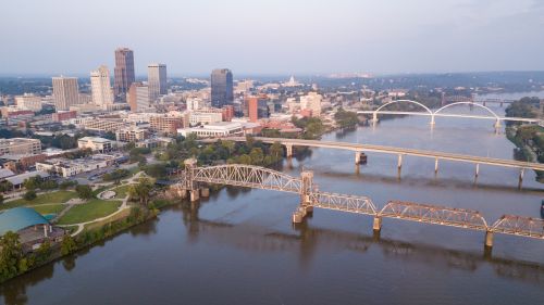 Mississippi skyline and regional real estate market with housing activity across metro suburbs and rural communities