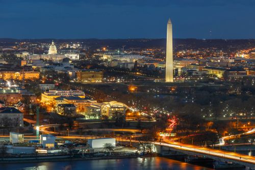 Washington skyline and statewide real estate market spanning Seattle suburbs and regional communities