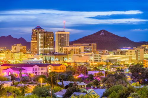 Tucson skyline and Southern Arizona real estate market spanning nearby suburbs and local communities