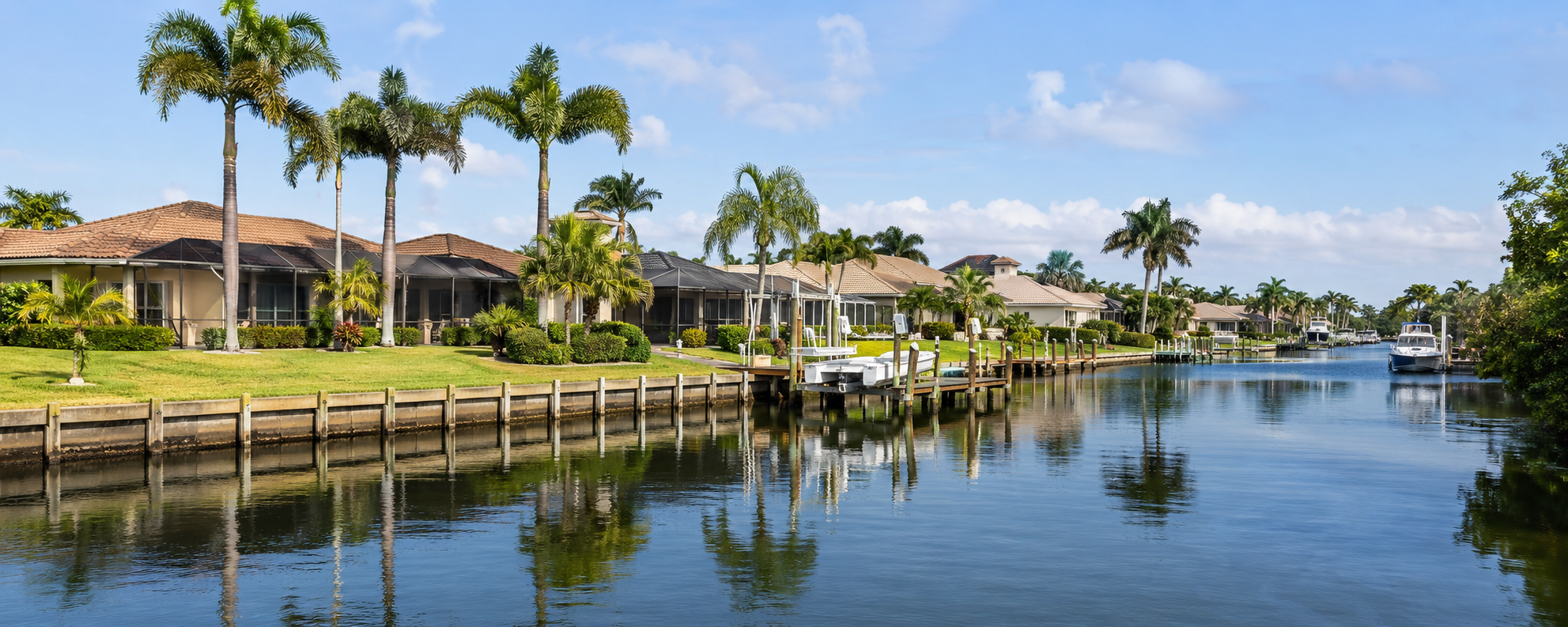 Canal front homes in Port Orange, Florida near the Spruce Creek and Halifax Canal system