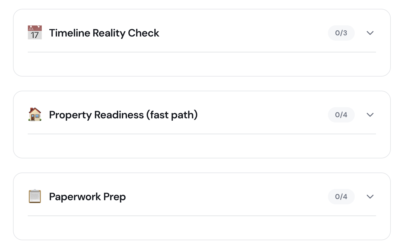 Sell Fast Checklist preview