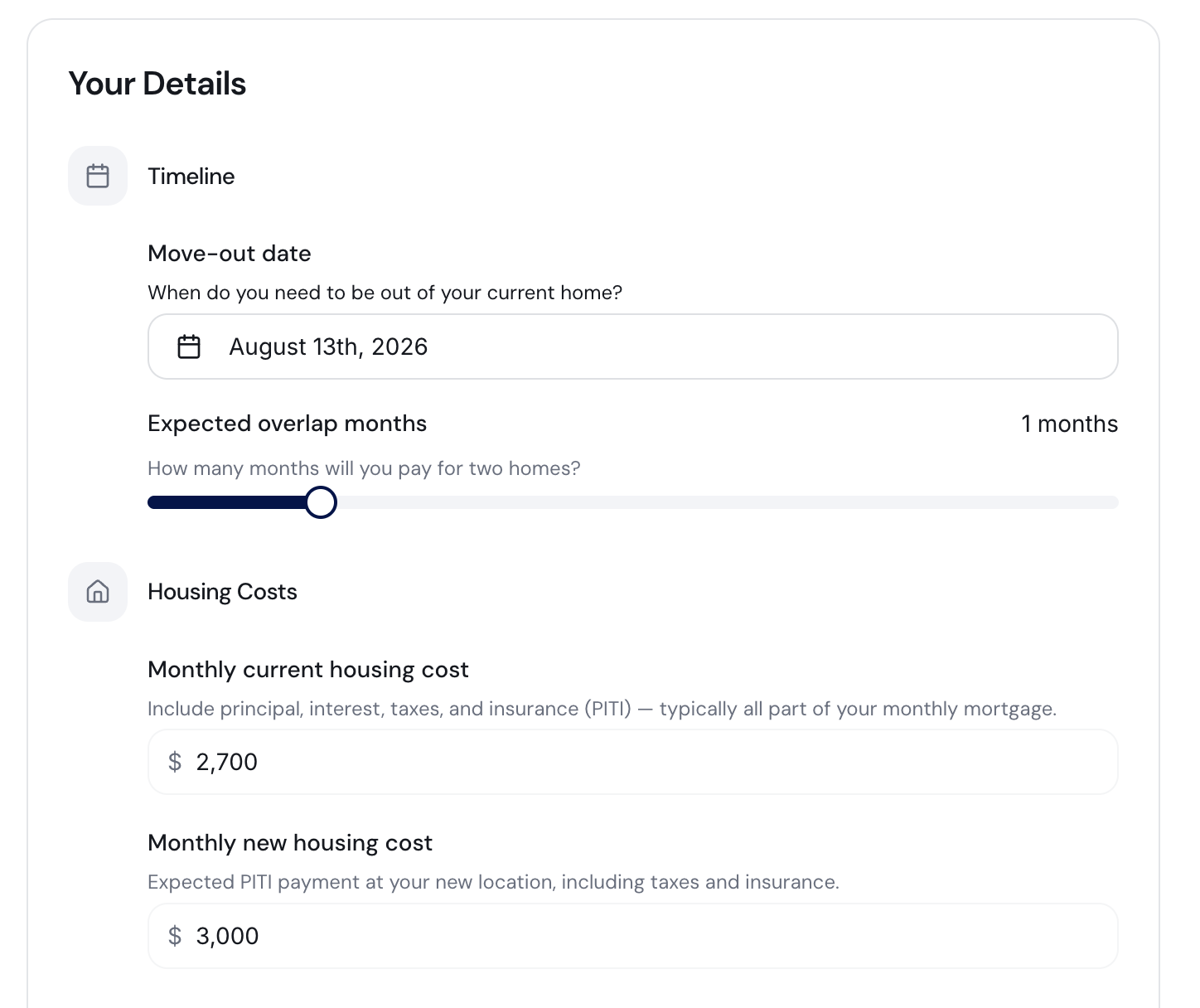 Relocation Cost Calculator preview