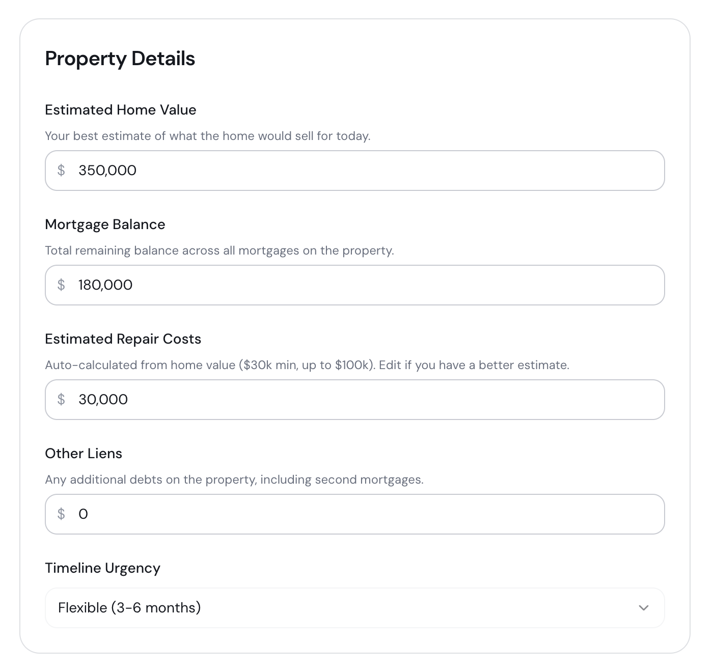 Divorce Property Settlement Estimator preview