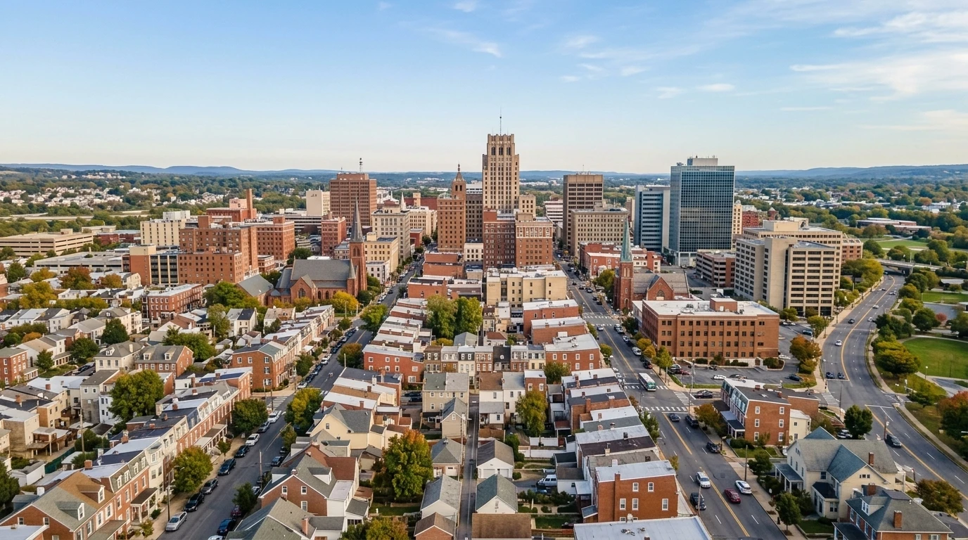 Allentown, Pennsylvania residential skyline and Lehigh Valley housing market