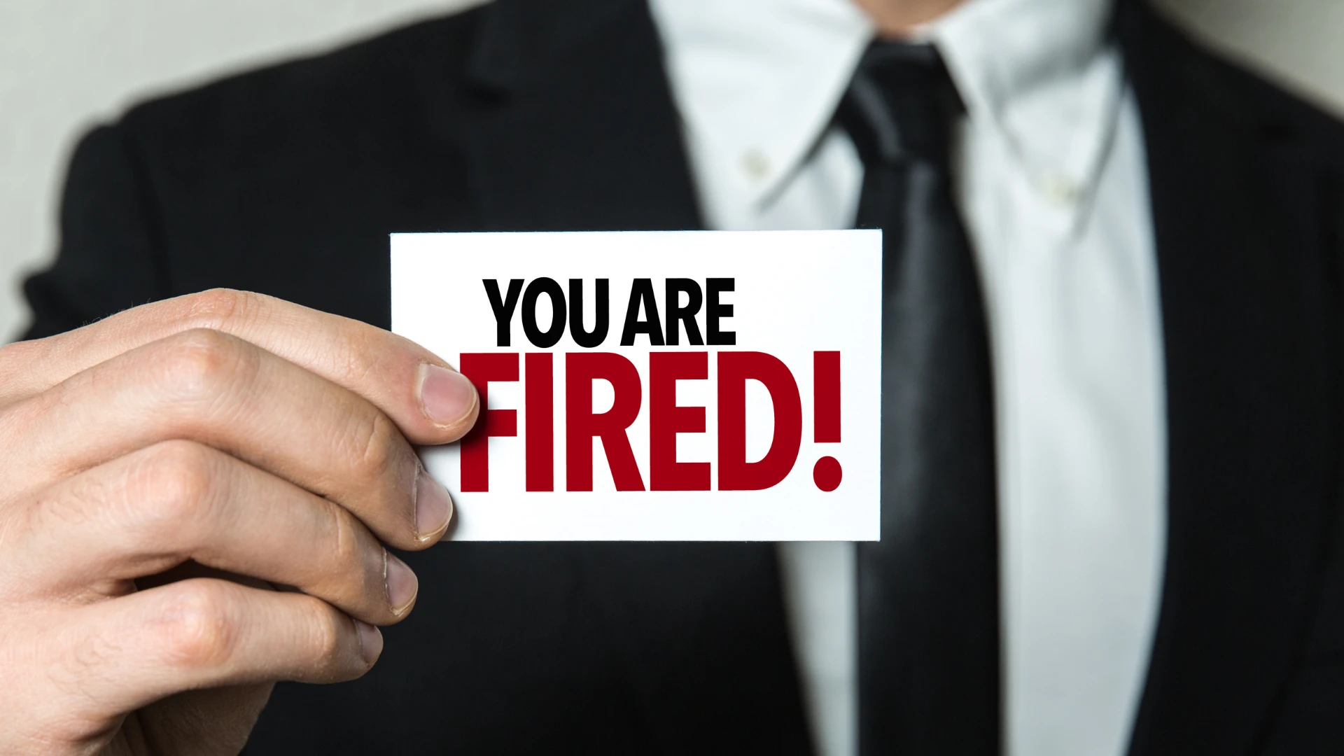 You are fired sign