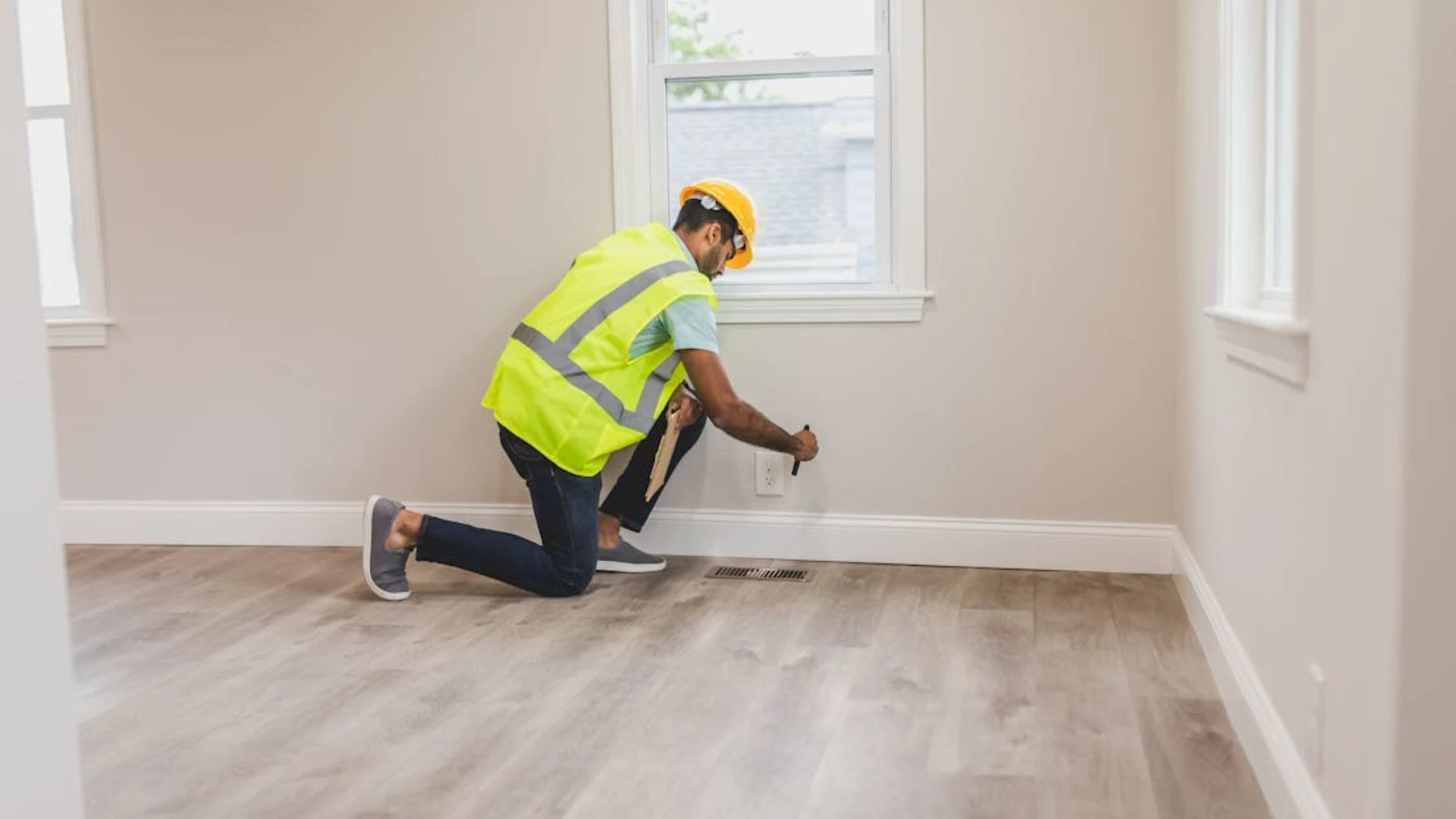 man performing a home inspection