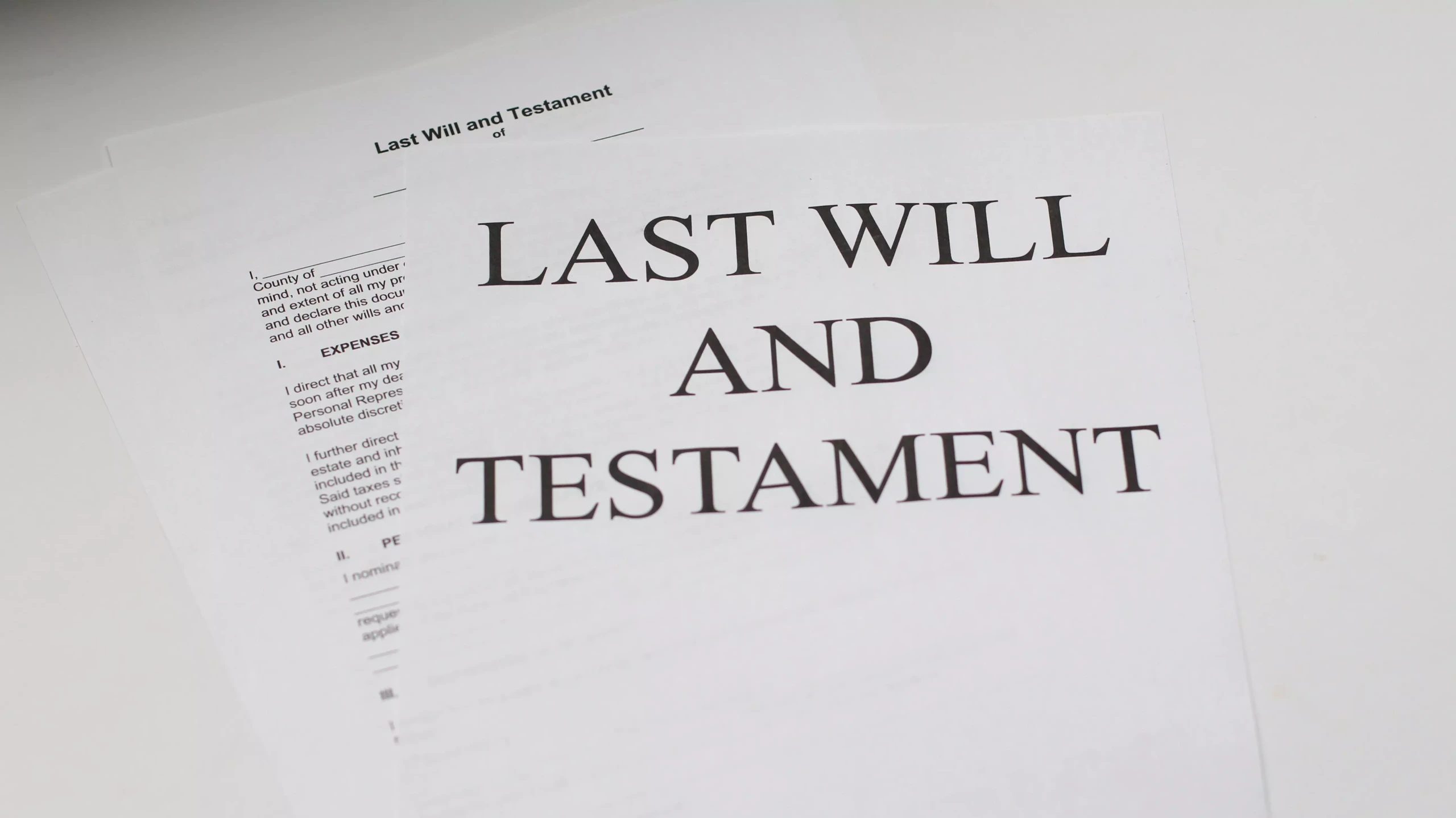 document of last will and testament