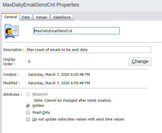 Screenshot of first tab on modal.