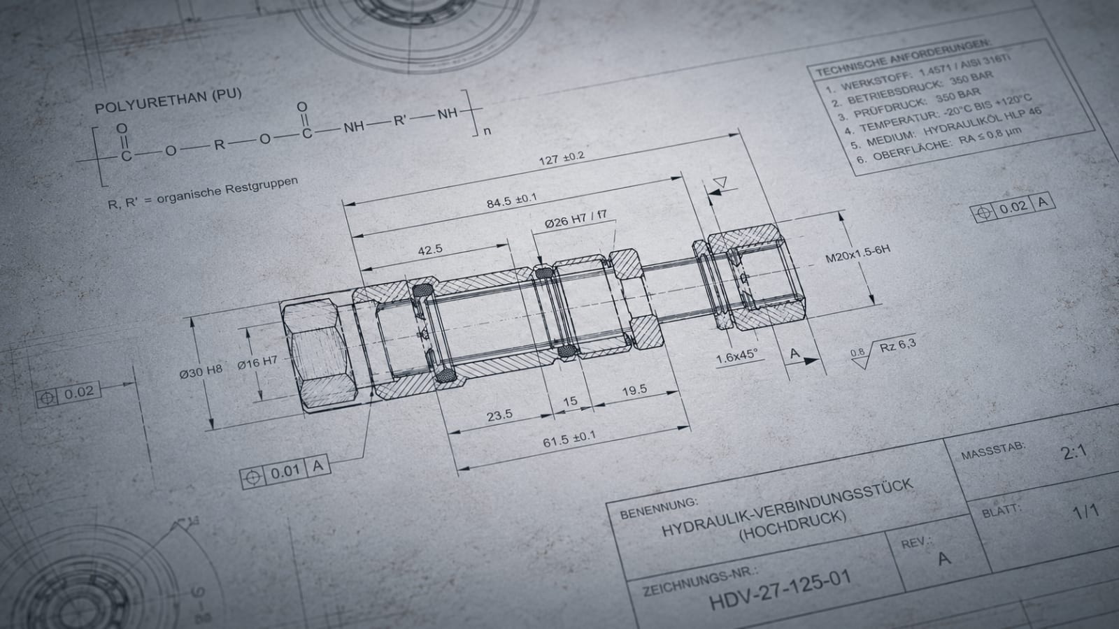 Molekülartige Darstellung als Symbol für die hohen Anforderungen in der Chemieindustrie.