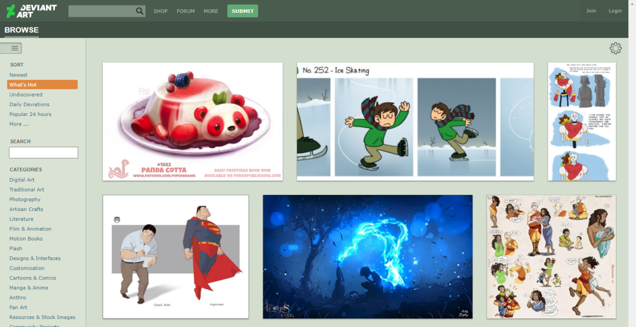 Homepage Deviant Art