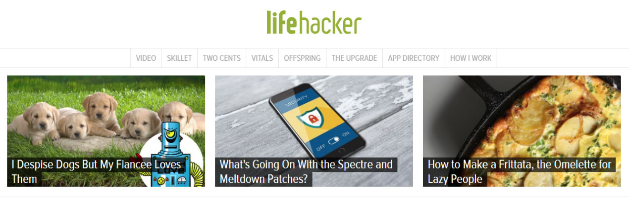 Homepage Lifehacker