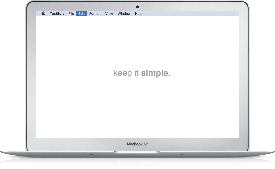 A screenshot of the simple desktop used by The Minimalists: Simplify to the max!