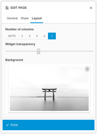Edit page for background layout simplify