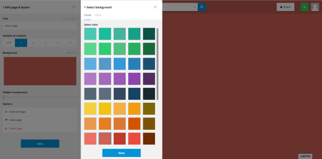 Easier background selection.