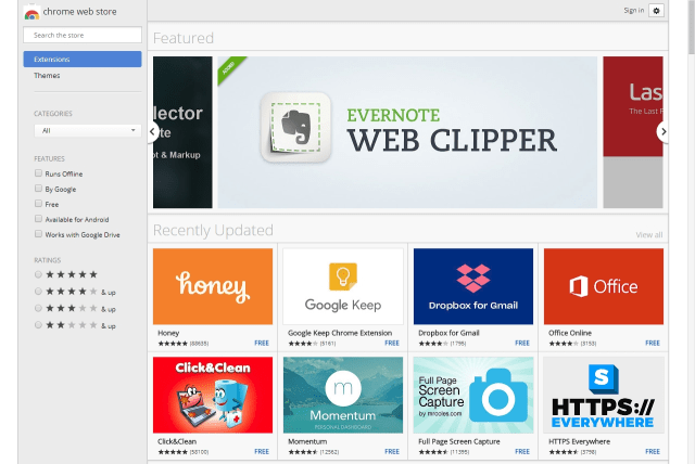 The Chrome web store - more extensions and themes than you could possibly handle.