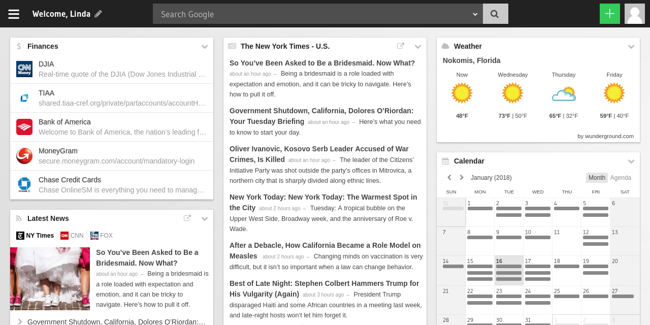 A great start page is completely personalizable