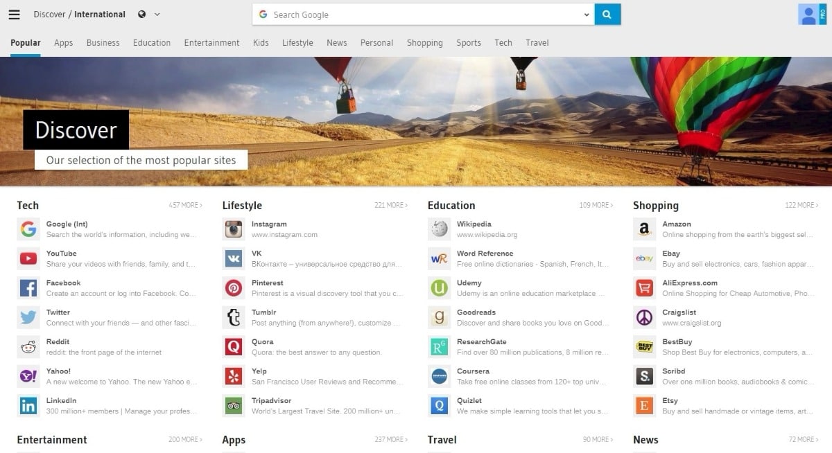 Discover new sites to inspire, become more productive, enjoy surfin'
