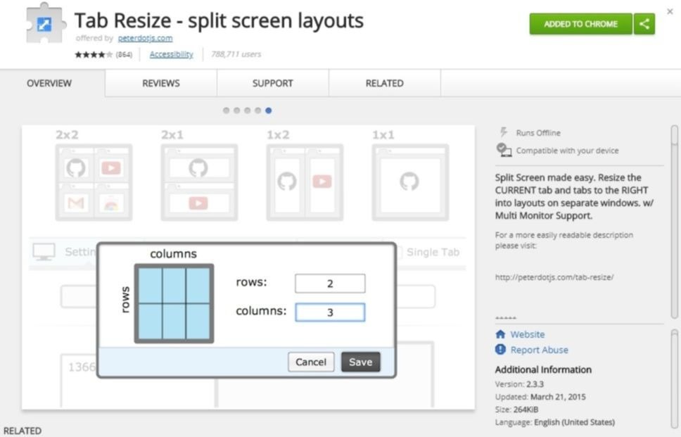 responsive resize chrome extension