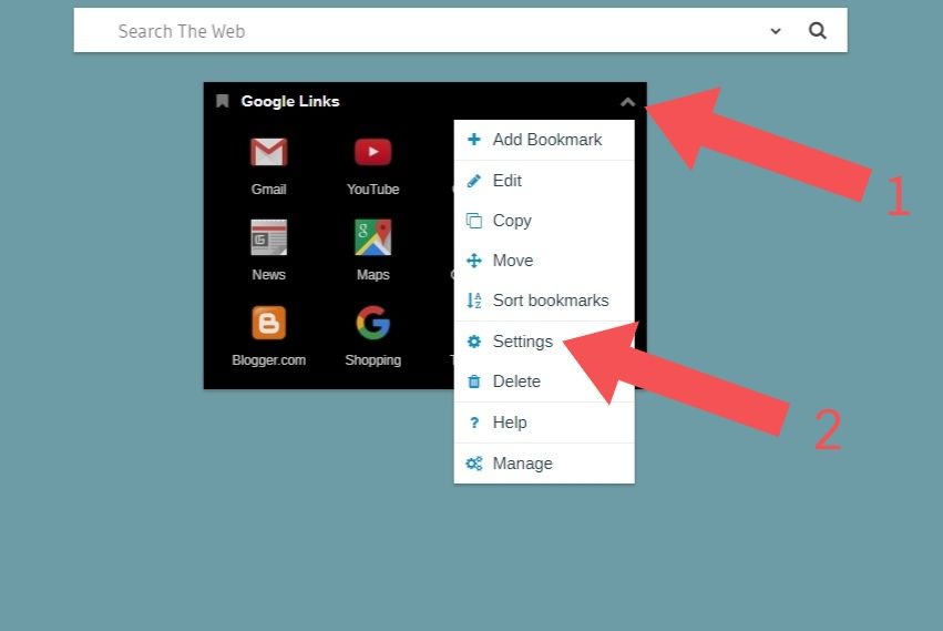 Even a Google Links bookmarks block can be changed!