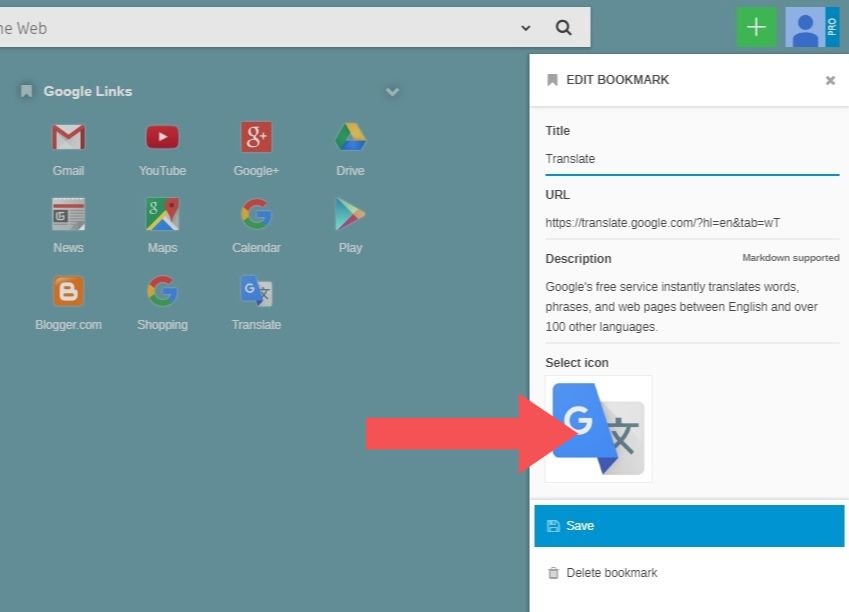 Select Icon and suddenly anything is possible!