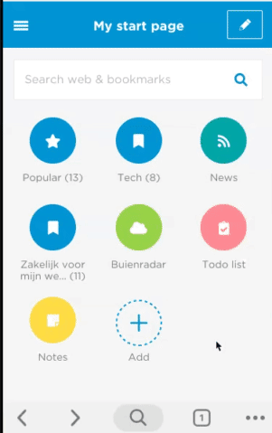 Animated gif of the new mobile experience.