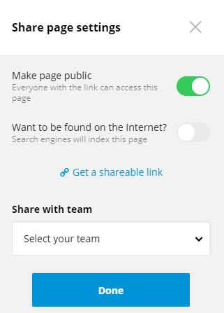 Promising redesign: share button.