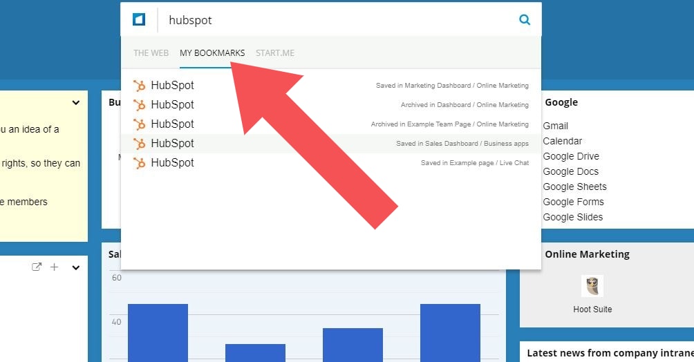 Example new Search box options