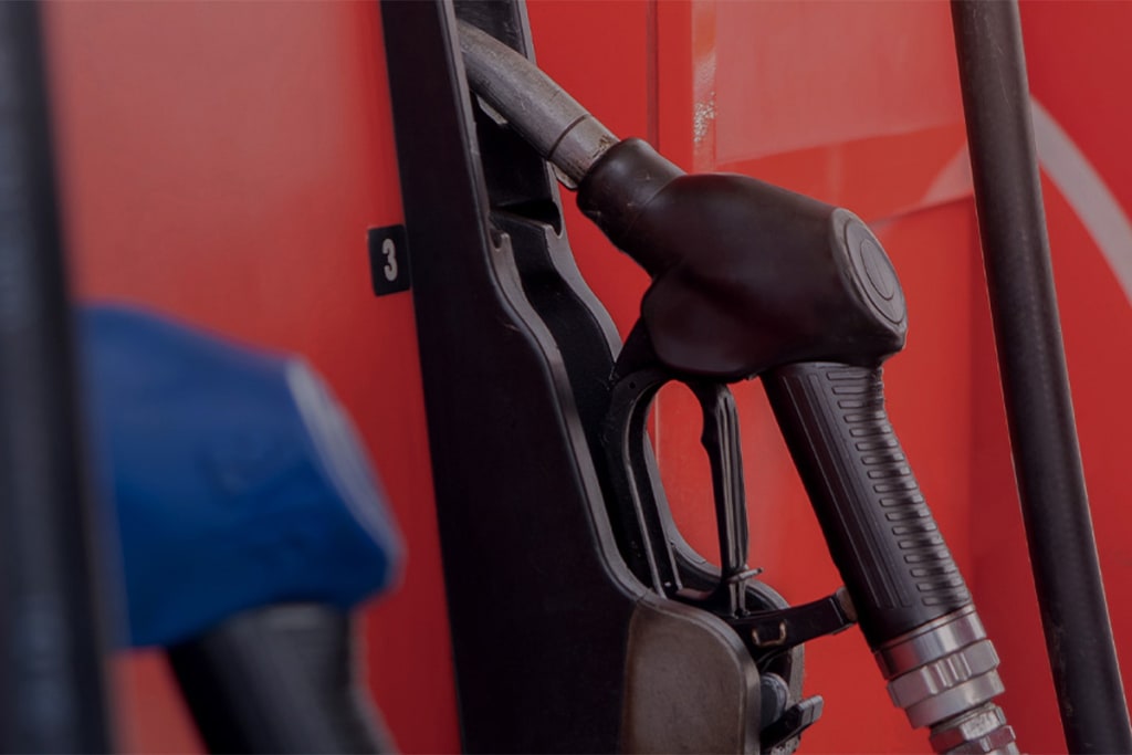 Closeup of a fuel pump