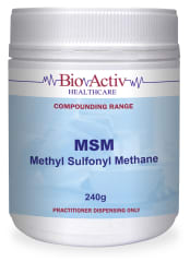 BioActiv HealthCare MSM 240g Powder 10% off RRP at HealthMasters BioActiv HealthCare
