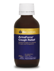 BioCeuticals ArmaForce Cough Relief 200mL 10% off RRP at HealthMasters BioCeuticals