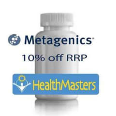 Metagenics Products 10% off RRP | HealthMasters Metagenics Logo