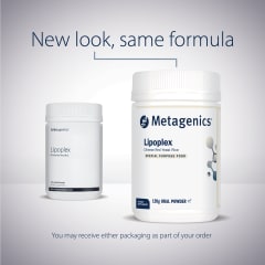 2025 Label Metagenics Lipoplex 120g Powder New Look