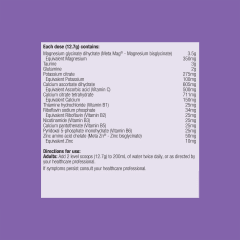 Metagenics MetaRelax Raspberry 482g Powder 10% off RRP at HealthMasters Metagenics Ingredients