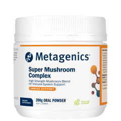 Metagenics Super Mushroom Complex Pine Lime2 00g Powder 10% off RRP at HealthMasters Metagenics