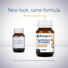Metagenics Super Mushroom with Astragalus 30 Tablets 10% off RRP at HealthMasters Metagenics New Look